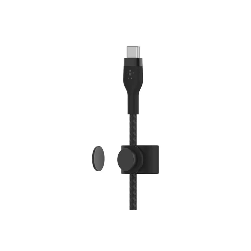 Kaabel BoostCharge USB-C/USB-C punutud silikoon 2 m, must