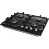 Gaasipliit Gorenje GT641KB, sisseehitatav 60 cm, 4 gaasitsooni, karastatud klaas, malmist restid, pöördnupud