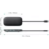 Sülearvuti dokkimisjaam AUKEY CB-C71 — 3× USB-C (USB 3.2 Gen1), HDMI, RJ‑45, MicroSD, USB PD 100W, 0,15 m kaabel, must