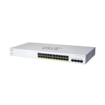 Hallatav 2. kihi Gigabit PoE lüliti Cisco CBS220-24FP-4G — 24x Gigabit RJ-45, PoE, 56 Gbit/s, MAC 8192, rack-kinnitus
