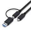 Satechi Triple 4K Display Wired Dock Must Hõbedane 4K Ultra HD 60 Hz
