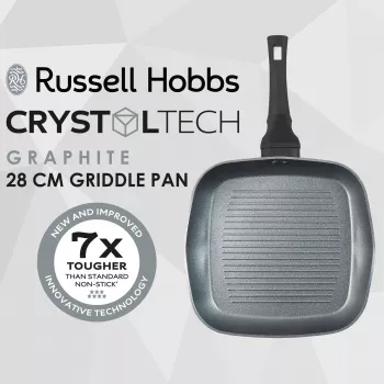 Grillpann Russell Hobbs RH01861EU7 28 cm Crystaltech – mittenakkuva keedupinnaga, lame grillpann