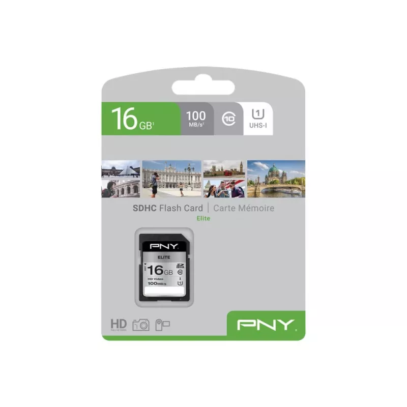 Välkmälu PNY 16 GB SDHC UHS-I Class 10 P-SD16GU1100EL-GE