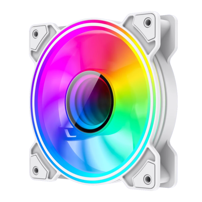 Gamemax | Korpusventilaator | DUAL RING INFINITY | Valge