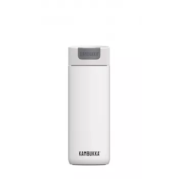 Termokruus Kambukka Olympus 500 ml — 18/10 roostevaba teras, vaakumisoleeritud, pritsmekindel, libisemiskindla põhjaga, valge