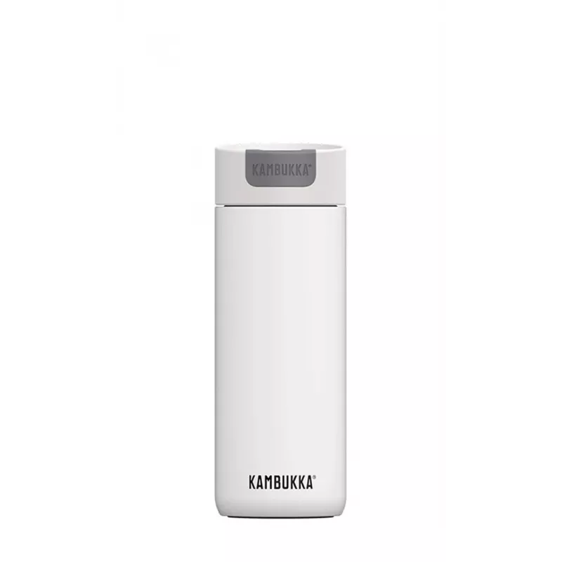 Termokruus Kambukka Olympus 500 ml — 18/10 roostevaba teras, vaakumisoleeritud, pritsmekindel, libisemiskindla põhjaga, valge