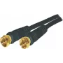 Koaksiaalkaabel S/CONN 80092-G-128CP-S 1,5 m F-tüüp Must