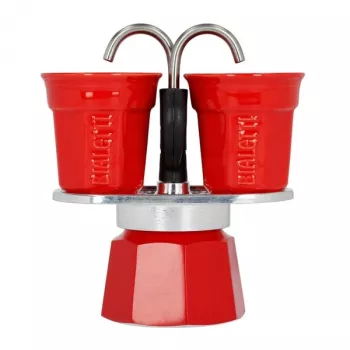 Bialetti Mini Express kohvimasin punane 2 tassi + 2 tassi