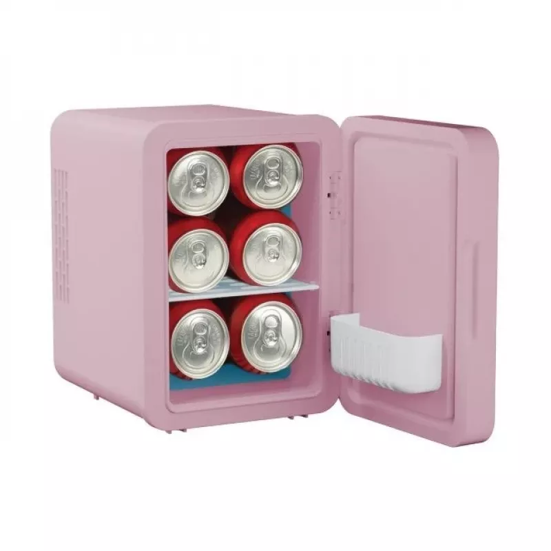 Minikülmik LED-meigipeegliga Elle ESDAFX04PUEU 4 L, lilla