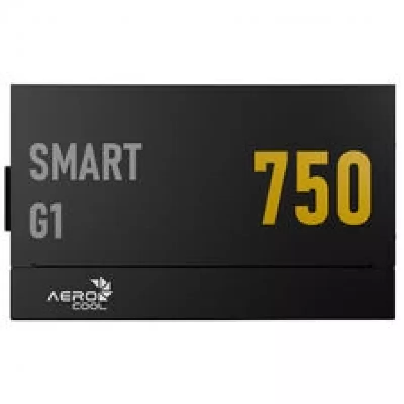Toiteplokk AEROCOOL Smart G1 750W, 80 PLUS Gold, ATX 3.1, PCIe 5.1, must
