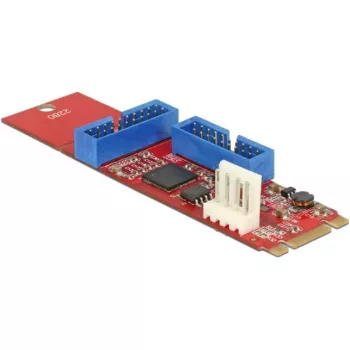 Delock Konverter M.2 Key B+M isane > 2 x USB3.0 Pin Header - USB-adapter - M.2-kaart - USB3.0 (sisemine) x 2 (62843)