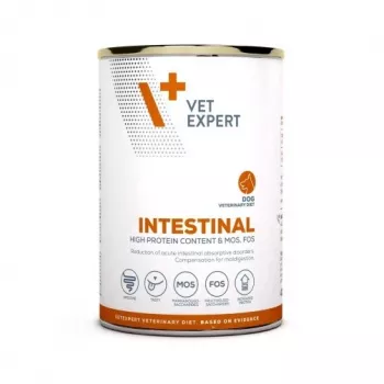 Märg koeratoit VETEXPERT Veterinary Diet Intestinal 400 g, linnuliha, teraviljavaba, seedekirurgiajärgseks taastumiseks