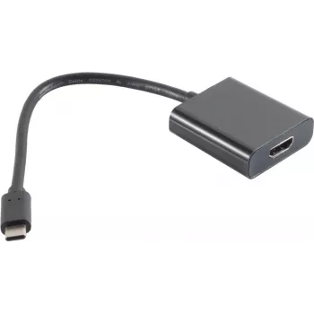 Videokaabli adapter S/CONN 14-05001 0,2 m USB USB-C HDMI Type-A-le Must