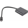 Videokaabli adapter S/CONN 14-05001 0,2 m USB USB-C HDMI Type-A-le Must