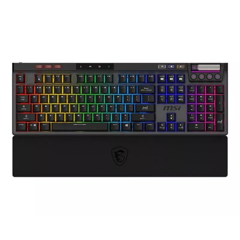 Mehaaniline mänguriklaviatuur MSI Strike Pro W Silent US paigutus RGB taustvalgustusega, juhtmega, taktiilsed vaiksed lülitid