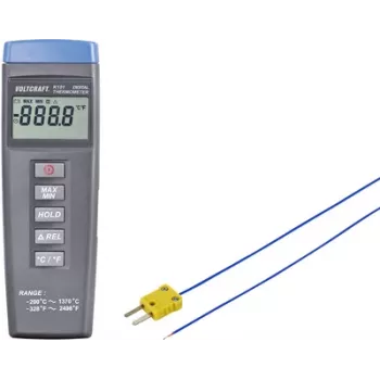 VOLTCRAFT K101 + TP 202 temperatuurimõõteriist -200 kuni +1370 °C Mõõteots Tüüp K