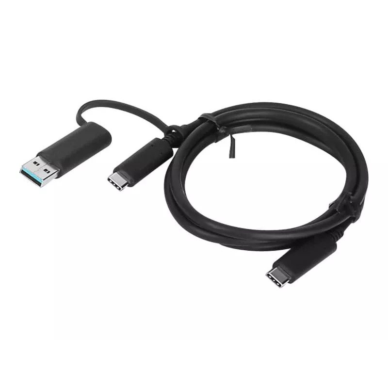 Lenovo 4X90U90618 USB-kaabel USB 3.2 Gen 1 (3.1 Gen 1) 1 m USB A/USB C USB C Must