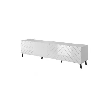 RTV-kapp ABETO 200x42x52 valge/läikiv valge