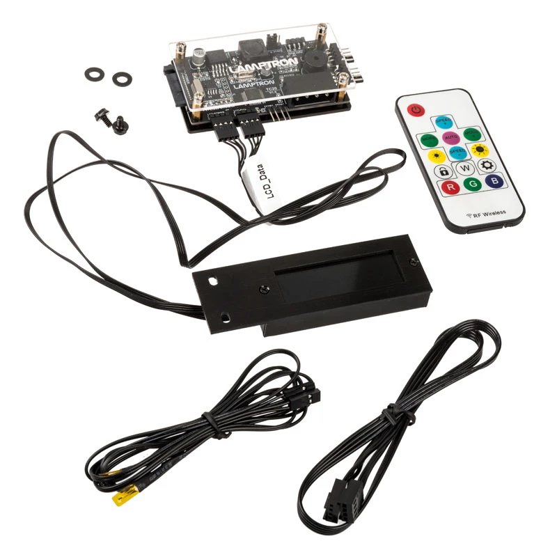 Lamptron TC20 PCI ventilaatori ja RGB LED-kontroller, must — PCI-pesale paigaldatav ventilaatori/LED-jaotur