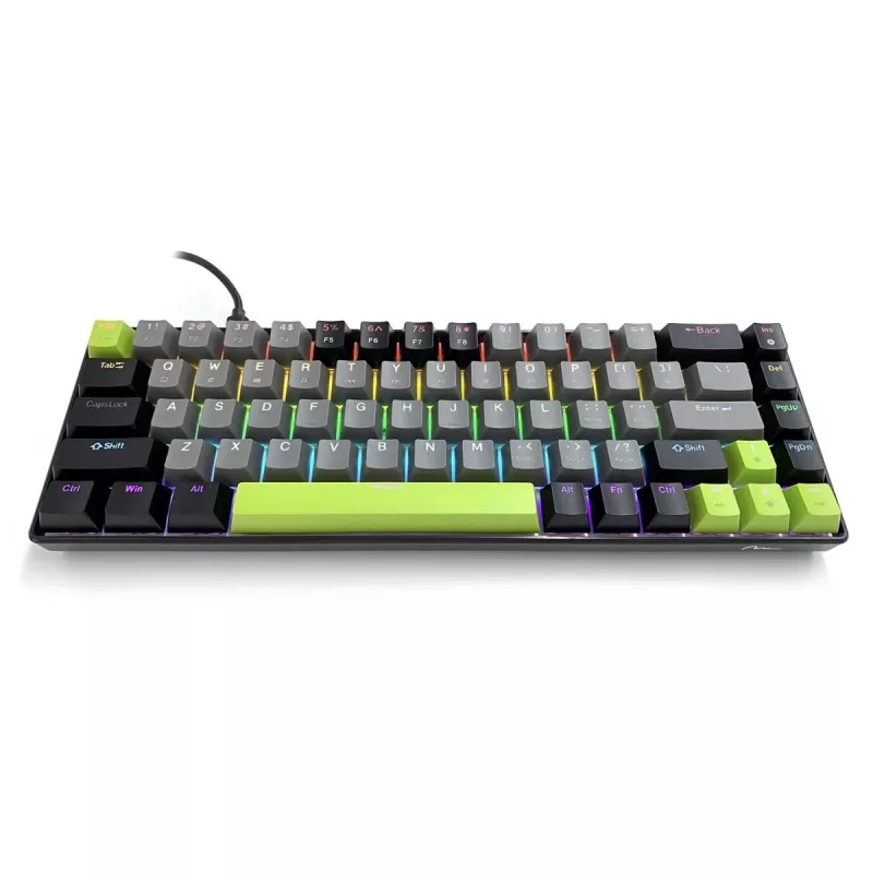 Mehaaniline klaviatuur MEDIA-TECH MT1260 Red Core MX60, 60% vormitegur, CHERRY MX Red lülitid, RGB taustvalgustus, USB, roheline