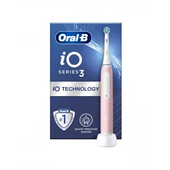 Oral-B iO3 seeria laetav elektriline hambahari täiskasvanutele, 1 harjaots, roosakasroosa, 3 puhastusrežiimi