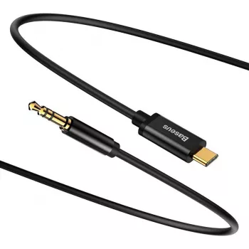 Baseus Yiven helikaabel USB-C kuni 3,5 mm minipesa, 1,2 m (must)