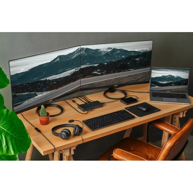 Juhtmega kontoripeakomplekt Acer AHW154 — stereo, 3,5 mm pesa, vastupidav disain