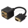 Digitus AK-310400-002-S VGA Y-jaotuskaabel HD15 - 2x HD15, 0,2 m, must