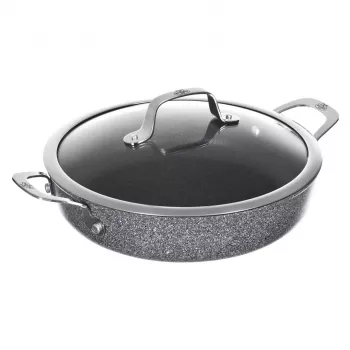 Induktsiooniga fritüürpann 2 käepidemega BALLARINI Salina Granitium 24 cm 75002-811-0
