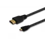 HDMI kaabel SAVIO CL-39 1 m — tüüp A (isane) tüübile D Micro (isane), HDMI 1.4, 4096x2160, ARC, Ethernet, kullatud kontaktid, must
