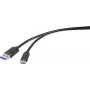 Renkforce RF-4536472 USB-kaabel 0,3 m USB 3.2 Gen 2 (3.1 Gen 2) USB A USB C Must (RF-4536472)
