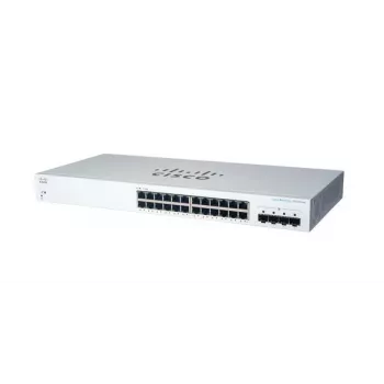 Hallatav L2 Gigabit Ethernet lüliti Cisco CBS220-24T-4G — 24x 10/100/1000 RJ-45, 4x SFP, 1U, 56 Gbit/s