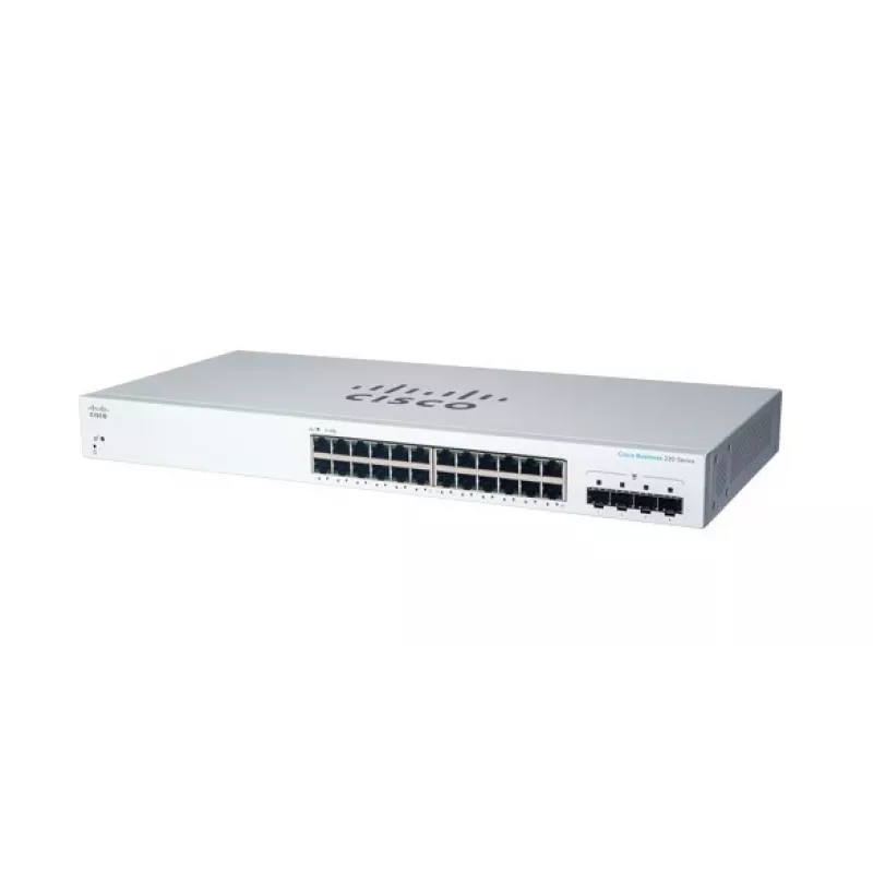 Hallatav L2 Gigabit Ethernet lüliti Cisco CBS220-24T-4G — 24x 10/100/1000 RJ-45, 4x SFP, 1U, 56 Gbit/s
