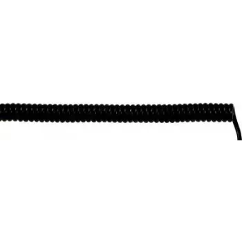 LAPP 73220254 Spiraalkaabel UNITRONIC® SPIRAL 500 mm / 2000 mm 4 x 0,25 mm² Must 1 tk (73220254)