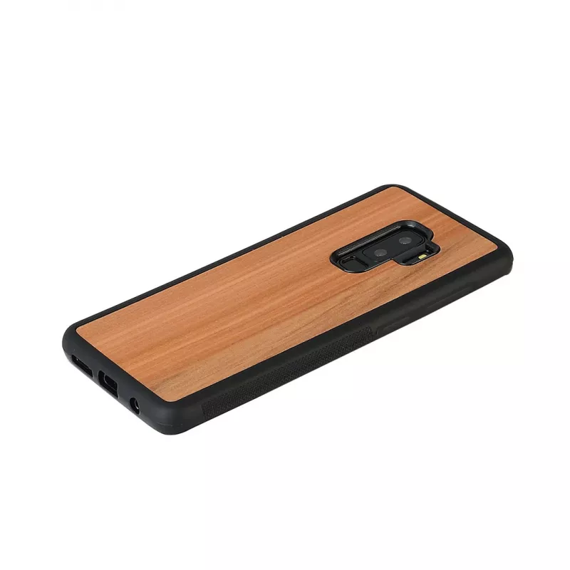 man and wood nutitelefoni ümbris Samsung Galaxy S9 Plus jaoks — cappuccino must