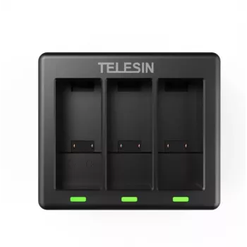3-pesaline laadija Telesin GoPro Hero 12 / Hero 11 / Hero 10 / Hero 9 jaoks