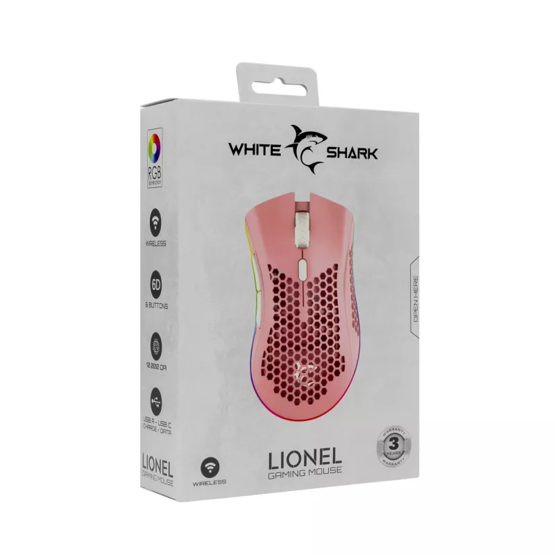 Hiir White Shark WGM-5012 Lionel Pink USB