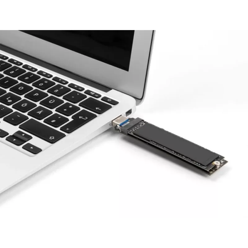 DeLOCK kombomuundur M.2 NVMe PCIe või SATA SSD jaoks USB 3.2 Gen 2 Must