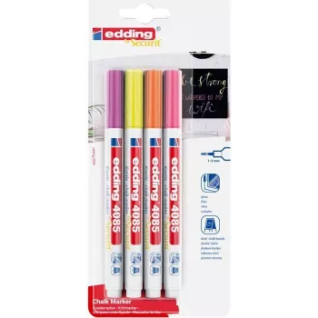 Edding 4085/4N — kriidimarker 1–2 mm, neoon, 4‑osaline komplekt