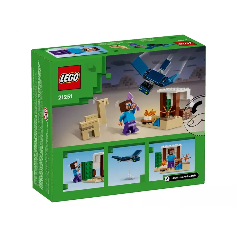 Lego Minecraft 21251 Steve'i kõrberetke mängukomplekt