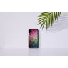 Nutitelefoni ümbris iKins iPhone XR-ile — vee-lillemustriga, must