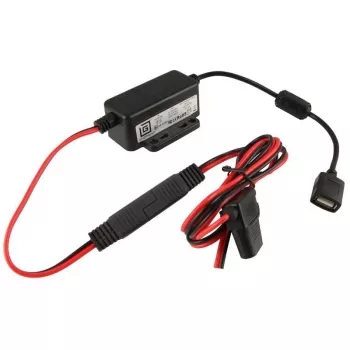 Mobiilseadme laadija RAM Mounts RAM-GDS-CHARGE-V7B1U — sisetingimustesse USB-laadija, 10–30 V sisend, 9 V max väljund, 2,5 A, 1,2 m kaabel, must/punane