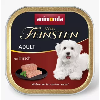 Märg koeratoit animonda Vom Feinsten Adult, hirvelihamaitseline, 150 g kandik, 10,5% valku, 4,5% rasva
