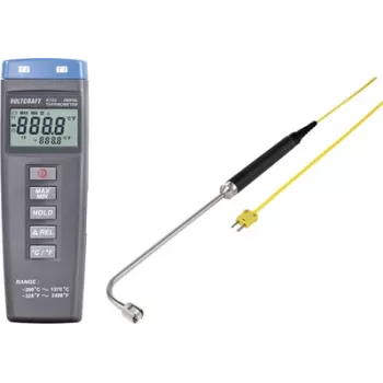VOLTCRAFT K102 + TP 206 temperatuuri mõõteriist -200 kuni +1370 °C sondi tüüp K