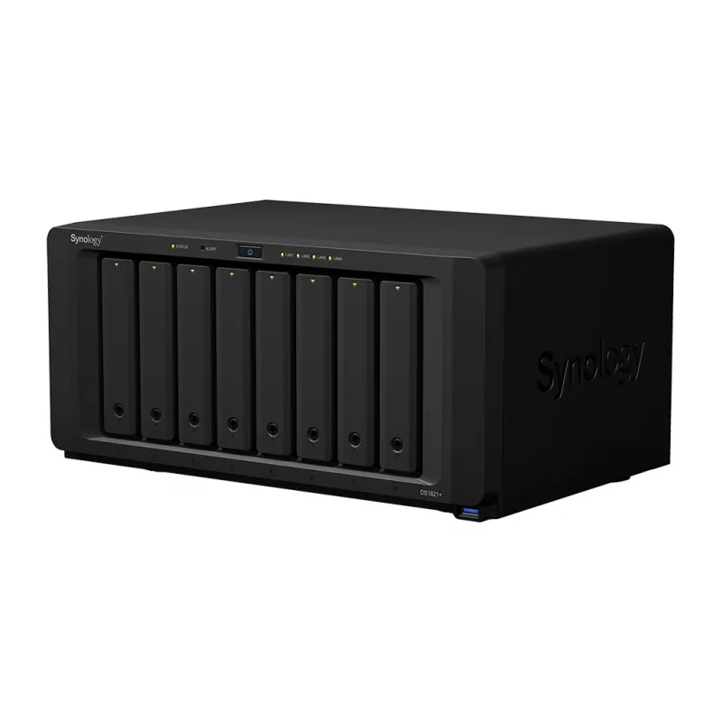 Synology DiskStation DS1821+ NAS-/salvestusserver Torn Ryzen Embedded V1500B 4 GB DDR4 0 TB DiskStation Manager Must