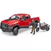 Dodge RAM 2500 Power Wagon koos haagise ja mootorrattaga Ducati 02502 BRUDER
