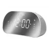 Kellraadio Muse M-170CMR — digitaalne kellraadio, 1,2-tolline LED-ekraan, FM, vahelduvvool 230 V, AAA varutoide, peegel/valge