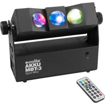 Spot light EUROLITE AKKU MBT-3 Spot MK2, akutoitega 3W LED