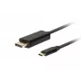 Videokaabli adapter LANBERG CA-CMDP-10CU-0010-BK USB USB-C DisplayPort 1 m, DisplayPort 1.2, kuni 3840×2160@60Hz, HDR