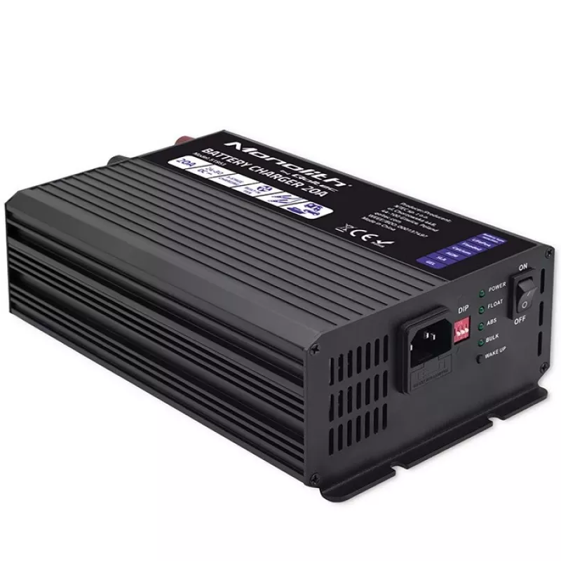 Qoltec Smart Monolith akulaadija LiFePO4 AGM GEL SLA akudele | 20A | 24V